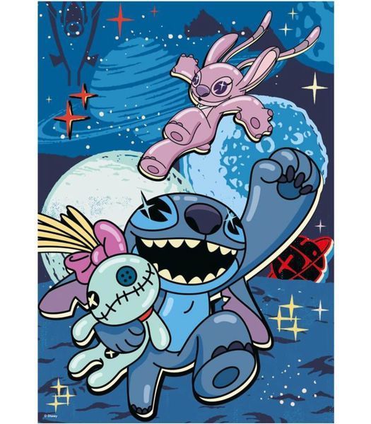 Детски Пъзел Stitch 100 XL Части Неон 63463 photo