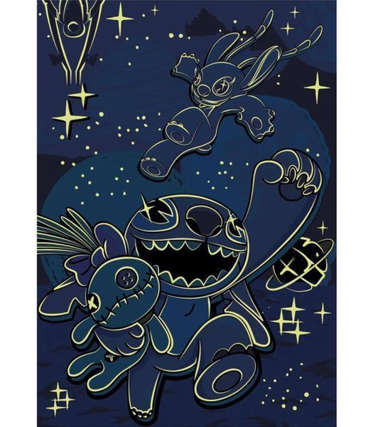 Детски Пъзел Stitch 100 XL Части Неон 63463 photo