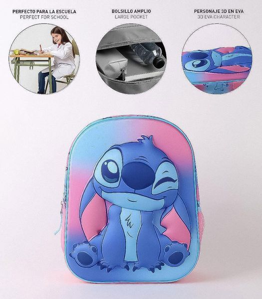 Детска Раница 3D Stitch Розов 66333 photo
