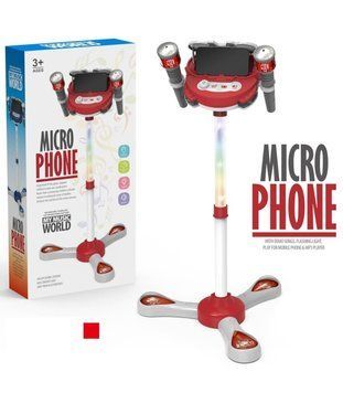 Детски Сини Микрофони 2 Бр. на Стойка с MP3 12771 photo