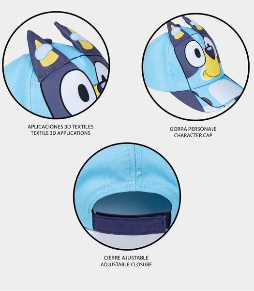 Детска Шапка с Козирка и Апликация Bluey 53 См 67254 photo